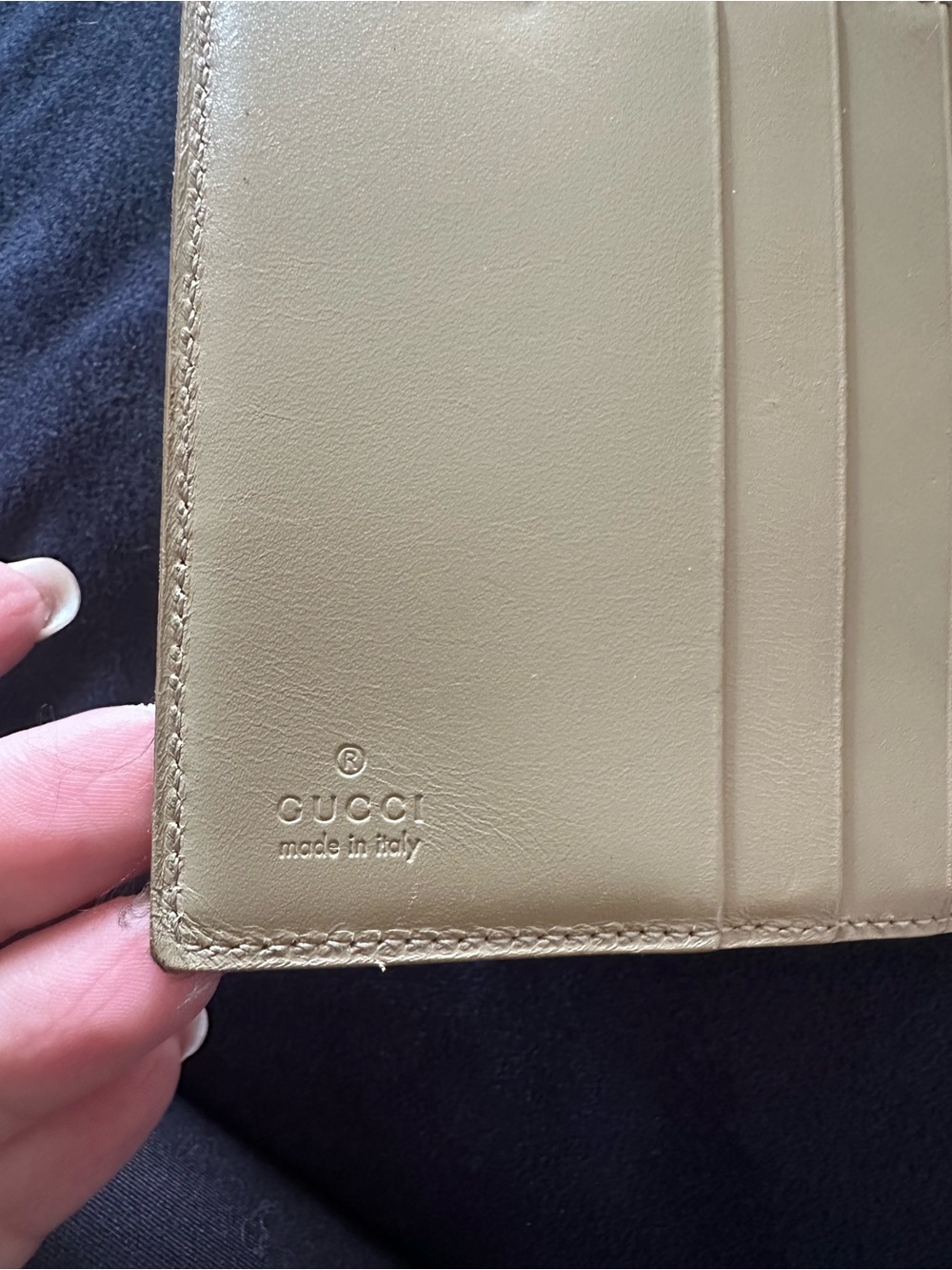 Gucci Taupe Leather Long Wallet with clasp - Picture 5 of 9